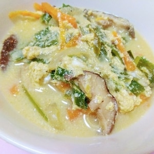 ニラの中華風玉子スープ